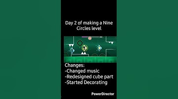 Day 2 of making a Nine Circles level #geometrydash