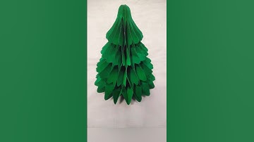 DIY 3D Christmas Tree Crafts Using Paper #shorts #3d #christmastree #papercraft #diy #christmasdecor