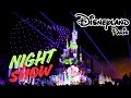 Espectáculo Nocturno Disney: Proyecciones y Fuegos Artificiales Deslumbrantes
