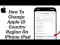 How to change apple id country or region on iphone ipad  2024