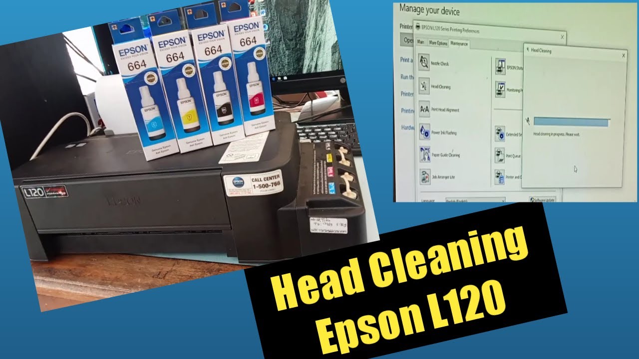 Head Cleaning Epson L120 YouTube