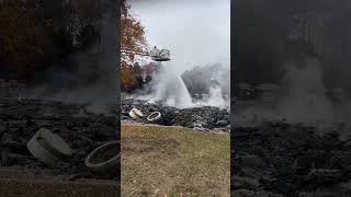 Firefighters still working to put out underground fire days after it wrecked parking lot