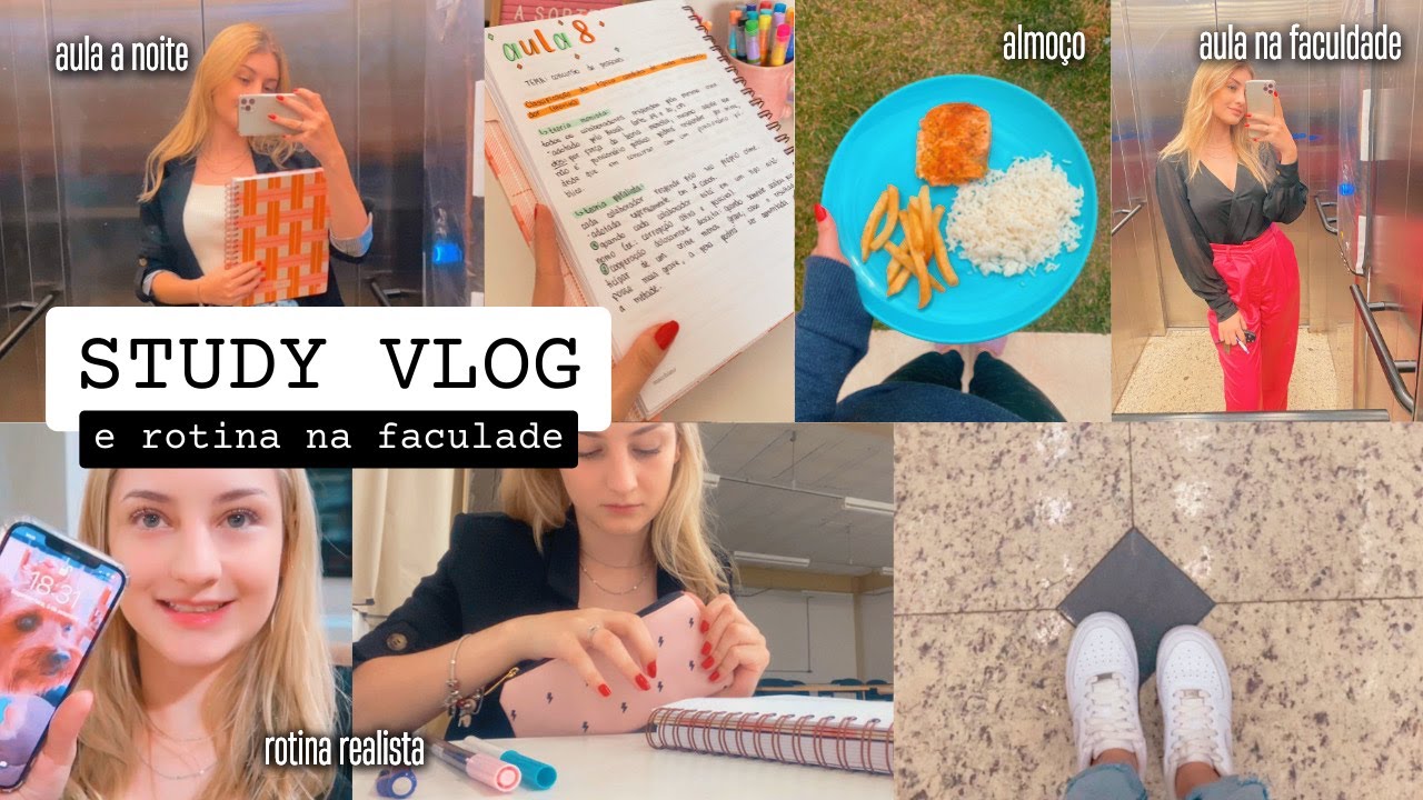 Rotina na faculdade + Study Vlog: meus estudos realistas por quase 1 semana