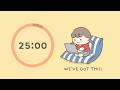25x3 Cute Kawaii Pomodoro Timer | Relaxing Session with Mima