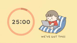 25x3 Cute Kawaii Pomodoro Timer | Relaxing Session with Mima