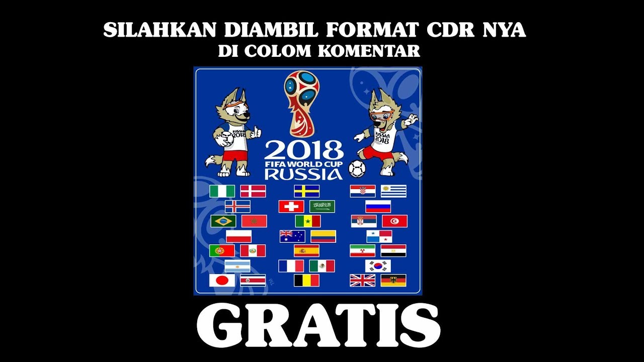 Desain Baner Piala Dunia Rusisa Beserta Bendera Negara 2018 Format