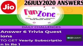 My jio funzone offer | jiosaavn pro at rs.1 for jio user for one year| funzone quiz on my jio app screenshot 5