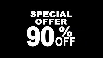 Special Offer 90% Precent Off Glitch Effect Text Distortion 4K Loop Animation