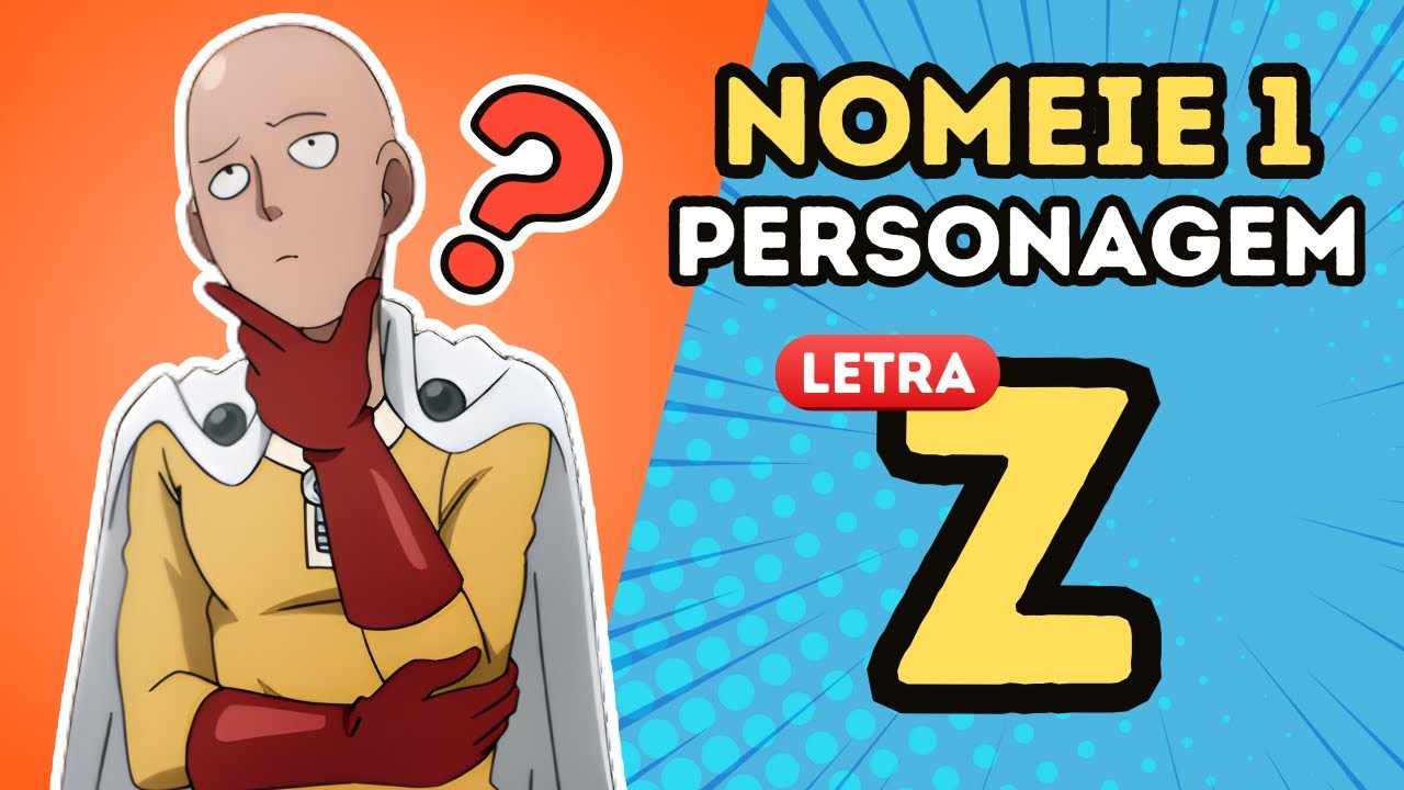 de um nome de 1 PERSONAGEM DE ANIME para cada LETRA (A-Z) ✏️🔥| QUIZ DE ANIME