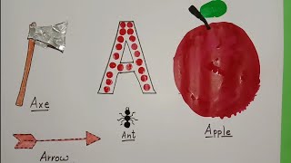 How to teach Letter A through activities / Art activities related to Letter A / kids art activities