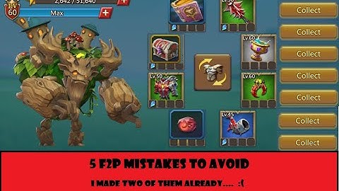 Lords Mobile - 5 F2P mistakes to avoid - you won