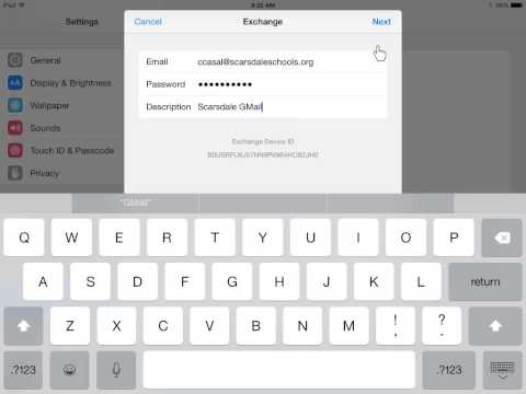 Adding Scarsdale GMail to your iOS Mail app
