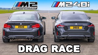 BMW M240i v BMW M2: DRAG RACE