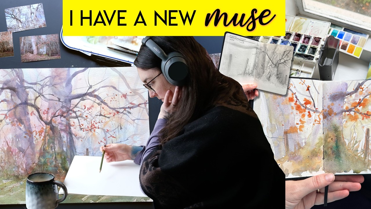 Expressive Watercolor Tree Paintings