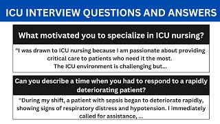 ICU INTERVIEW QUESTIONS AND ANSWERS | INTERVIEW JOB QUESTIONS FOR SINGAPORE, MALAYSIA, AUSTRALIA, NZ
