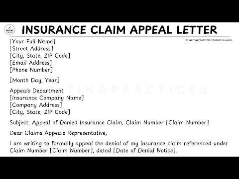 How To Write An Insurance Claim Appeal Letter Template Step by Step Guide | Writing Practices