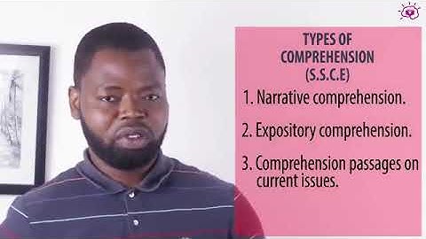 4  Types Of Comprehension (English Language Tutorial for WASSCE )