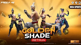 Ob53 100% Golden Shade Bundle Return🔥| Next Mystery Shop Discount Event | Free Fire New Event