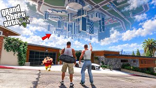 Franklin & Shinchan Going to Flipped INDIAN BIKE DRIVING 3D City in GTA 5! screenshot 1