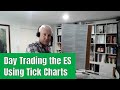 Scalping and Day trading the ES using Tick charts. Session one