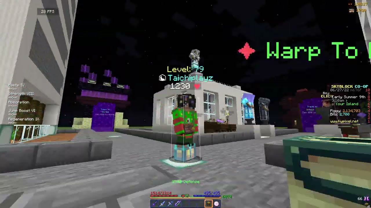 Crafting Mana flux in Hypixel Skyblock!