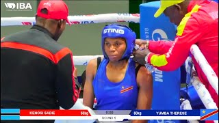 Boxing : Kenosi Keamogetse Sadie (BOT) Vs Yumba Therese Naomie (RDC)