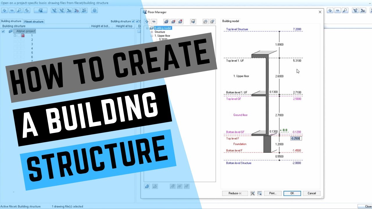 How to create a building structure in Allplan 2018