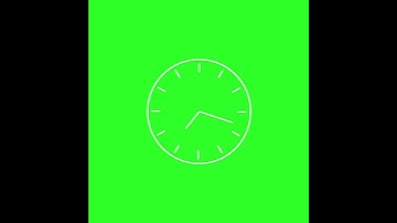 rotation of the second and minute hands on the clock. green screen