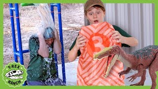 Dinosaur Dunk Tank Showdown! Dinosaurs for Kids with Jurassic World Toys at T-Rex Ranch