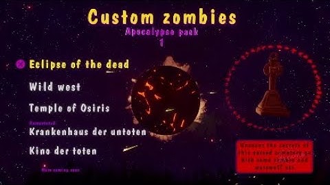 Dreams Ps4 Custom Zombies Map Pack Menu (Apocalypse map pack)