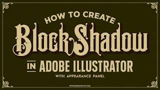 Create Block Shadow in Illustrator - Adobe Illustrator Tutorial