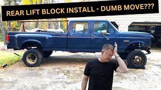 F350 Crew Cab Dually Rear Lift Block Install!  Project Brutus, Ep. 11