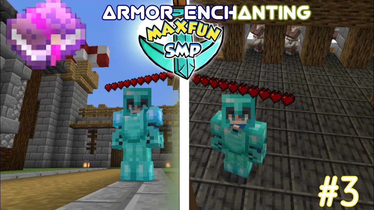 i Enchanting My Diamond Armor in Minecraft PE! Mcpc Maxfun SMP EP3 ...