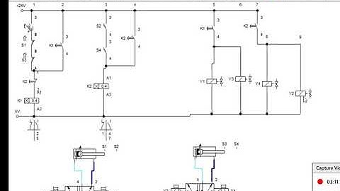 Delay (AB)+ DELAY (AB)-  electropneumatic circuit mechatronics