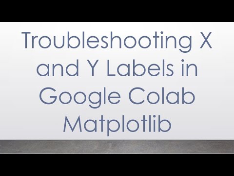 Troubleshooting X and Y Labels in Google Colab Matplotlib