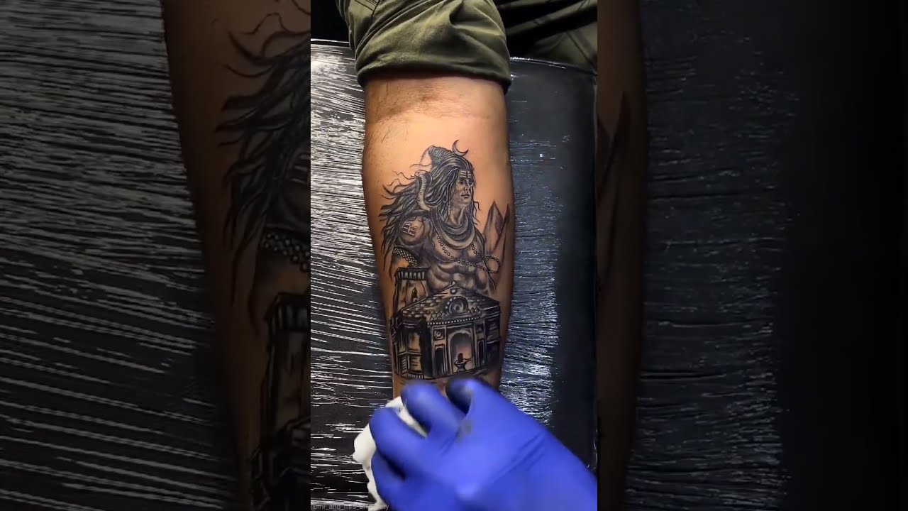 Mantra with Lord Shiva 3D Tattoo - Ace Tattooz