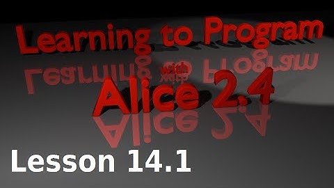 Alice Tutorial 2.4 Lesson 14.1 - Object and Sound Parameters