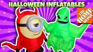 Home Depot Halloween INFLATABLES Oogie Boogie Hanging & Minion 2021 Blow UPS #halloween2021