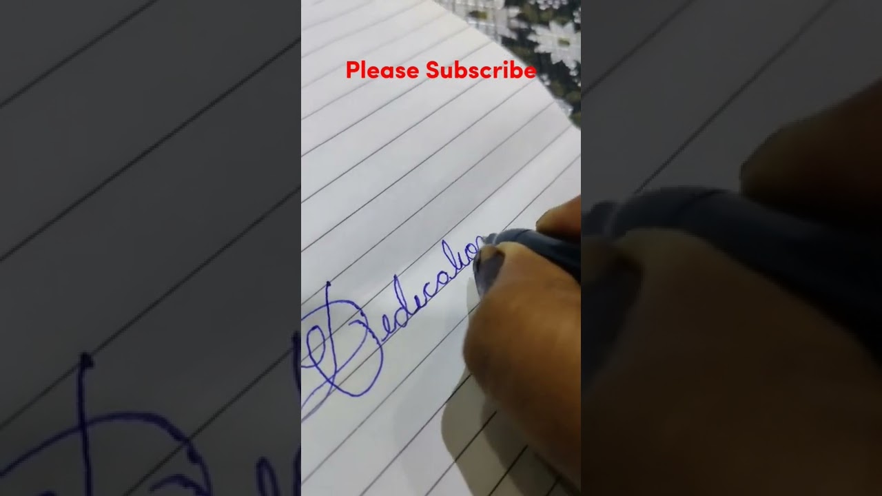How to write "Dedication" in cursive 