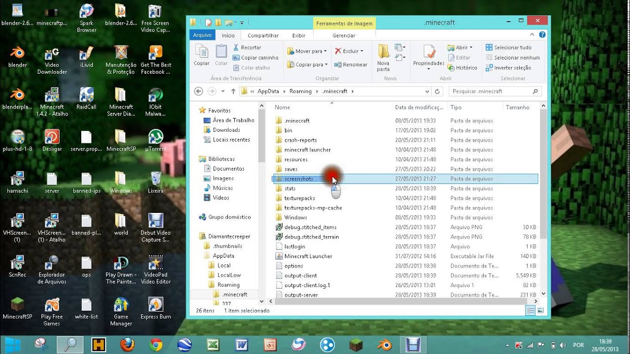 Como acessar as fotos tiradas no Minecraft - YouTube