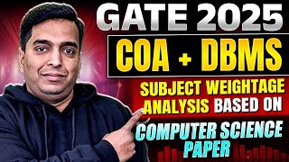 GATE 2025 COA + DBMS Subject Weightage Analysis Based On Computer Science Paper