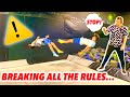 BREAKING ALL THE RULES AT BEST TRAMPOLINE PARK!