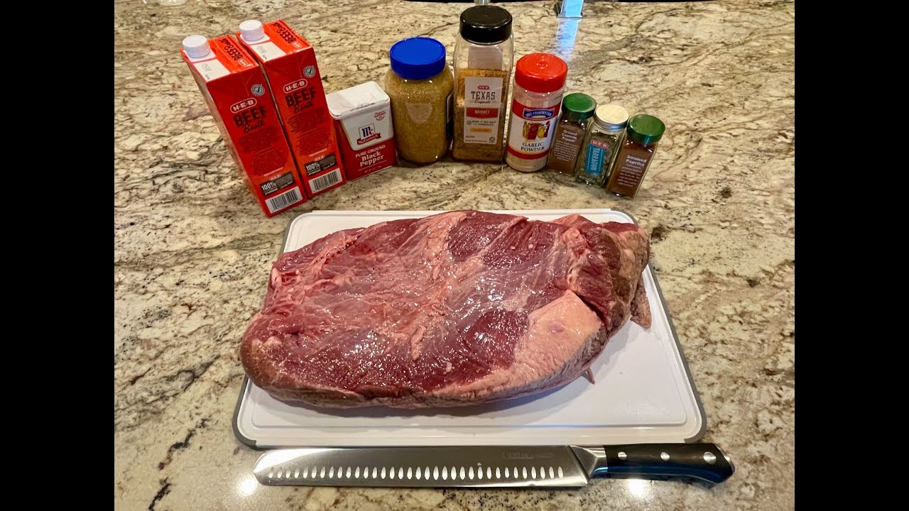 Smoked Brisket Burnt Ends 9 Pound Brisket Using Post Oak and