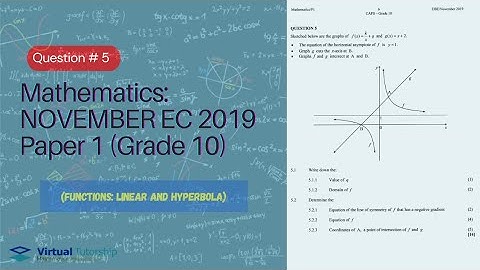 FUNCTIONS: LINEAR AND HYPERBOLA | November 2019: MATHEMATICS Paper 1 Question 5 (Grade 10)