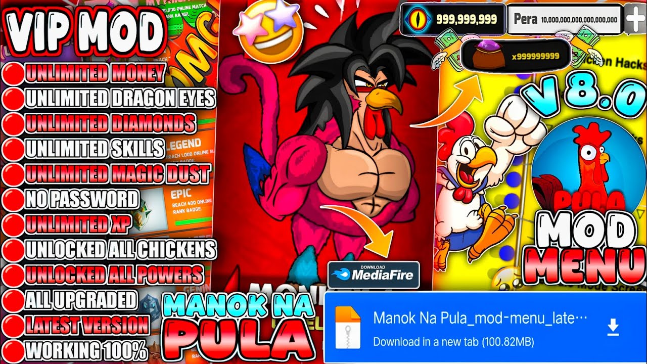 Manok Na Pula Mod Apk🤑✅|v8.0|Unlimited Money/Unlock All | Working 100%