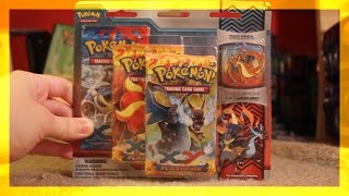 MEGA CHARIZARD PIN 3 XY & FLASHFIRE BOOSTER PACK OPENING