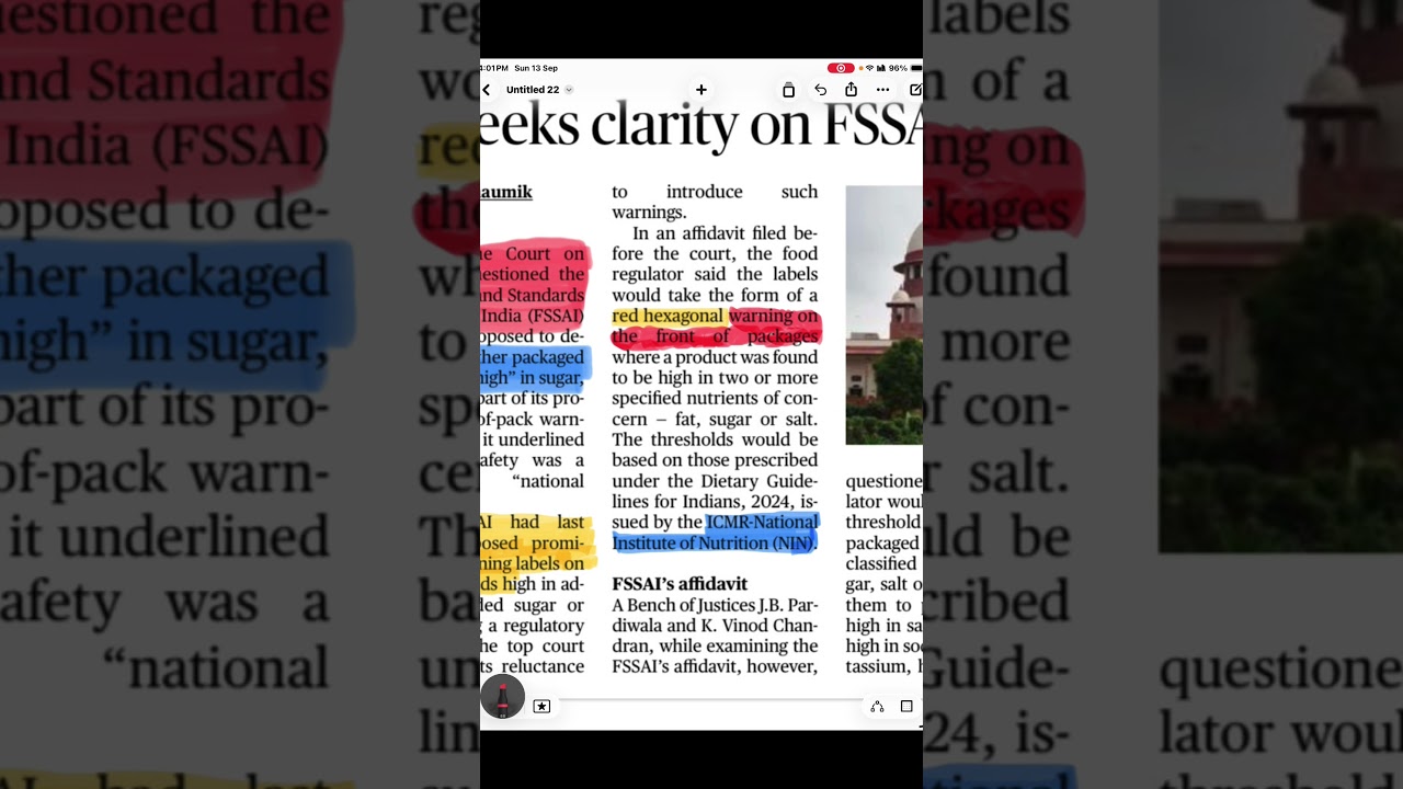 Expected Current News in CLAT 2027: Mandatory Warning Labels on Packaged Food #suryalawacademy