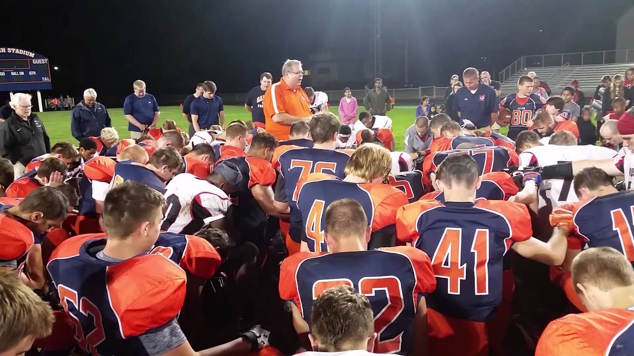 Galion football players pray following game YouTube