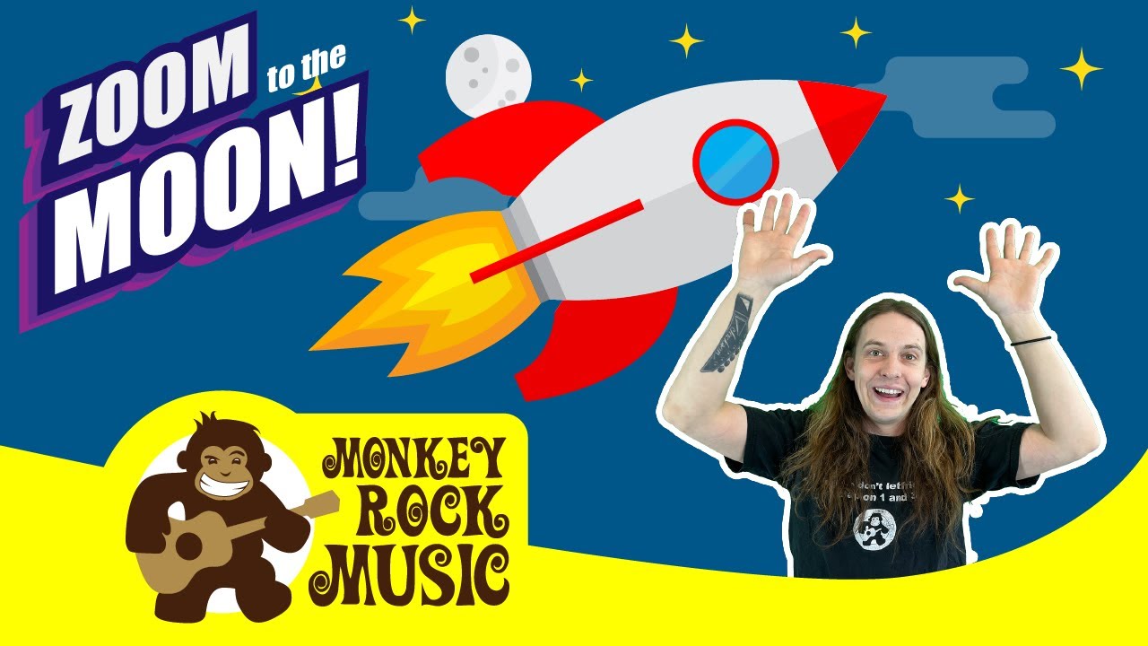Zoom Zoom to the Moon | Monkey Rock Music | Kids Dance Songs & Nursery Rhymes