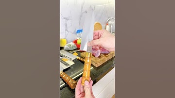 Trải nghiệm bộ dao 3 món chặt, thái lọc chất liệu thép không ghỉ xem có đúng như lời đồn #shortvideo